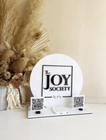 3 in 1 Logo, QR’s and Square Stand Business Sign - Luxe Decor by Lisa