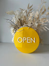 Circle Open/Closed Sign - Double Sided
