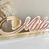 3D Butterfly Birth Details - 3D Name Freestanding - Luxe Decor by Lisa