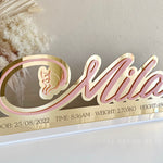 3D Butterfly Birth Details - 3D Name Freestanding - Luxe Decor by Lisa