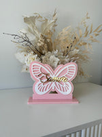 3D Butterfly Name Plaque - Freestanding - Luxe Decor by Lisa