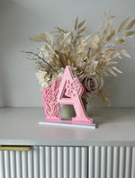 3D Floral Freestanding Letter - Luxe Decor by Lisa