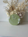 3D Hot Air Balloon Birth Announcement Plaque - Circle - Luxe Decor by Lisa