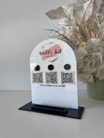 Arch Acrylic Social and Card Holder Sign 3 - Logo