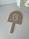 Handheld Custom Name/Logo Mirrors - Arch + Additional Line of Text