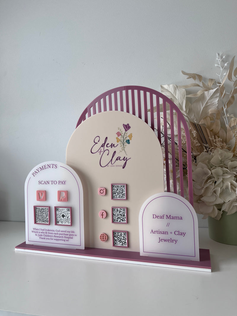 Modern Arches, Logo, 3 QR’s + Pricelist Style 1