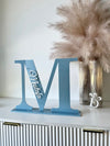 Acrylic Initial With Cursive Name - Freestanding - Luxe Decor by Lisa