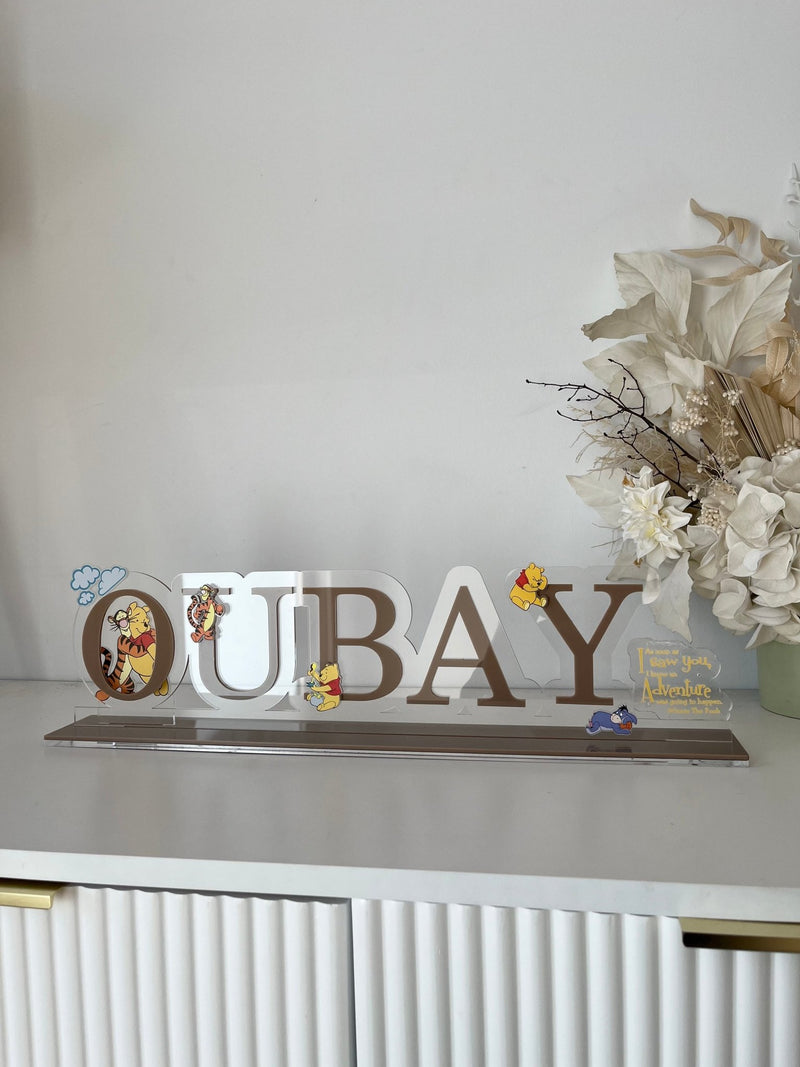 Custom Name Sign - Winnie The Pooh Theme - Luxe Decor by Lisa