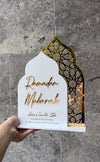 Double Moroccan Dome Shaped Ramadan Mubarak Freestanding - Luxe Decor by Lisa