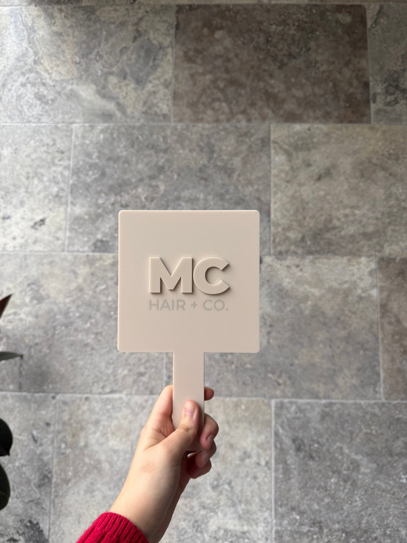 Handheld Custom Name/Logo Mirrors - Various Shapes 3D Logos – Luxe ...