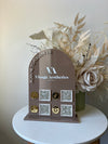 Arched 4 QR Code Sign + Logo