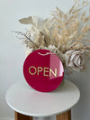 Circle Open/Closed Sign - Double Sided