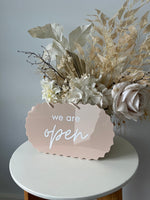 Wavy Oval Open/Closed Sign - Double Sided 2