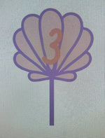Shell Mermaid Theme Cake Topper - Age