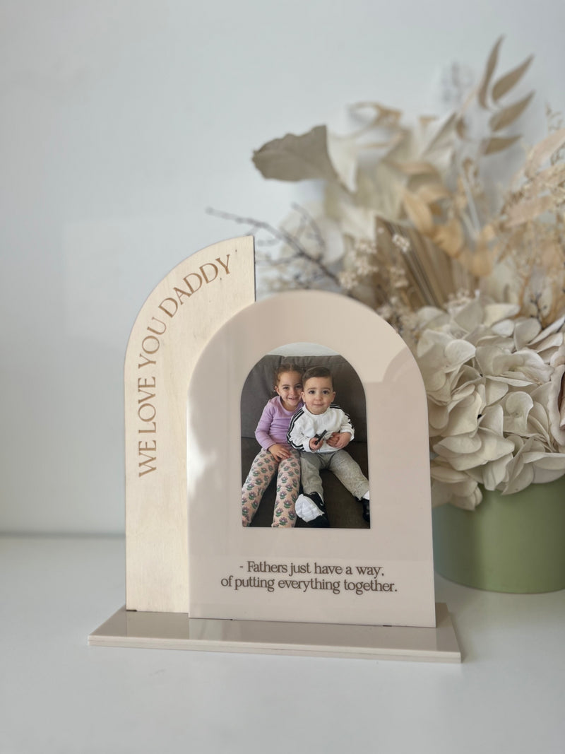 Father’s Day Photo Frame - Semi + Arched Freestanding Sign