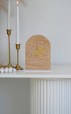Modern Arched Arabic Ramadan Mubarak Specialty Plaque - Luxe Decor by Lisa