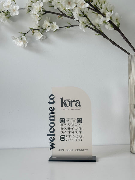 Modern Welcome To, Logo, Single QR code sign – Luxe Decor by Lisa