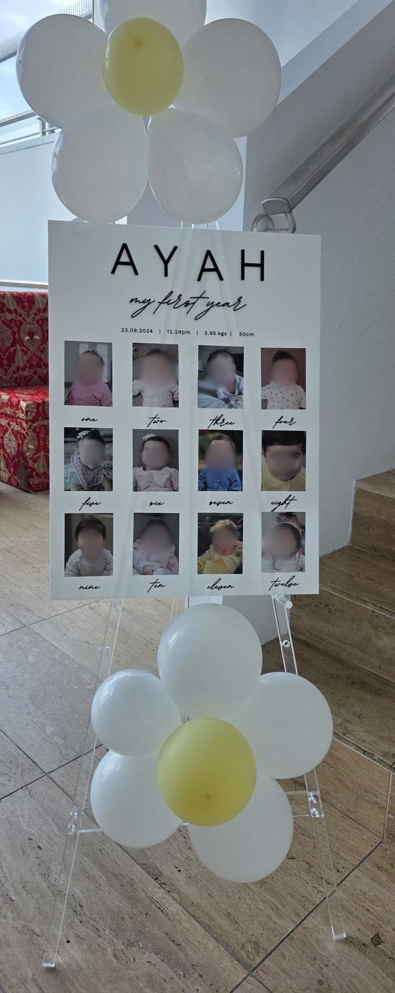 My First Year Photo Board - Acrylic - Luxe Decor by Lisa