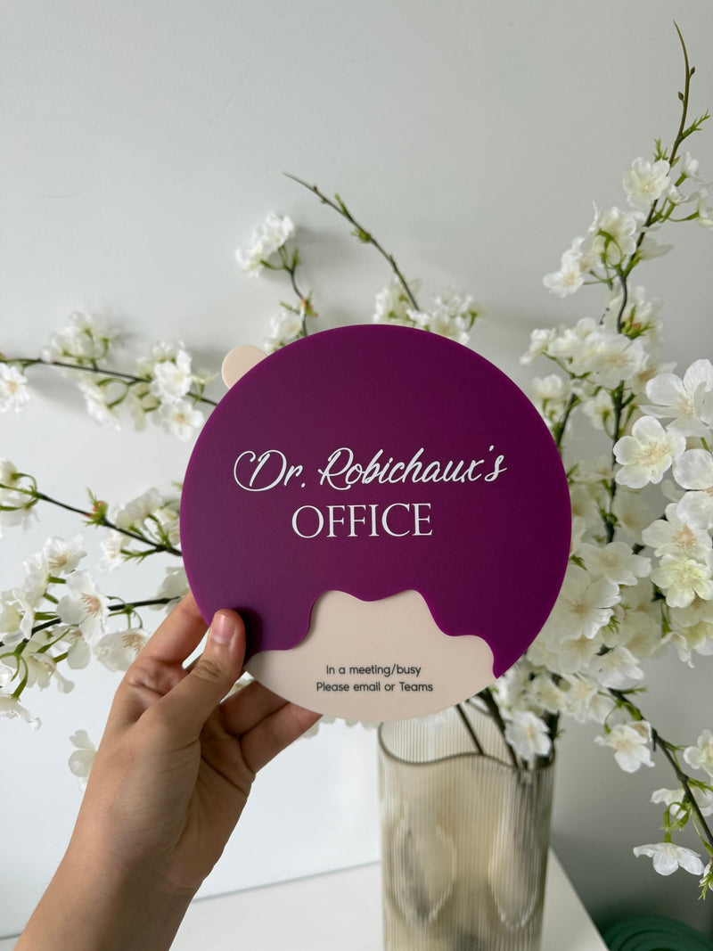 Rotatable Custom Message Office Sign – Luxe Decor by Lisa