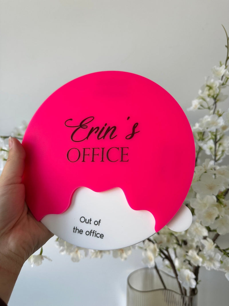 Rotatable Custom Message Office Sign – Luxe Decor by Lisa