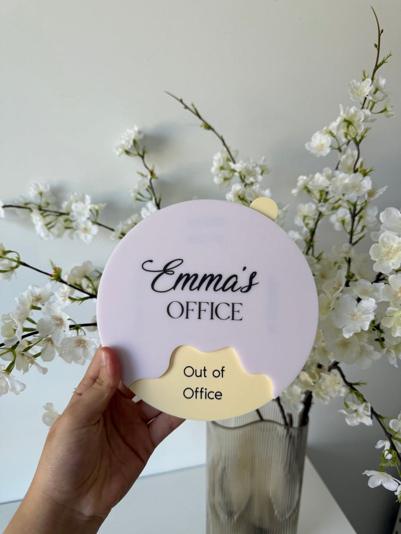 Rotatable Custom Message Office Sign – Luxe Decor by Lisa