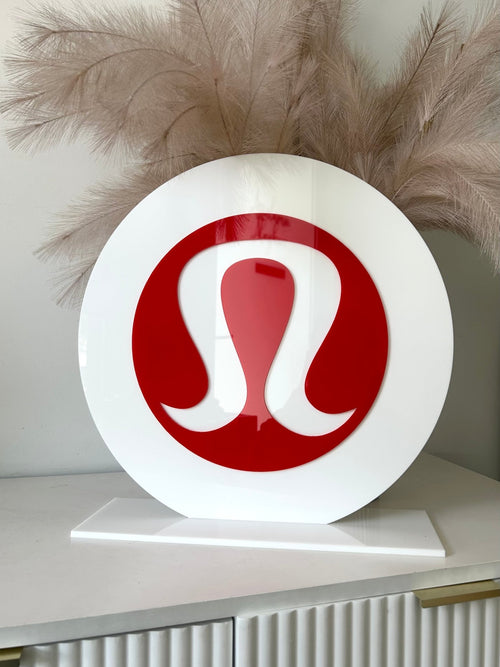 Round Freestanding Business Logo Signage - Luxe Decor by Lisa