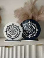 Round Freestanding Business Logo Signage - Luxe Decor by Lisa