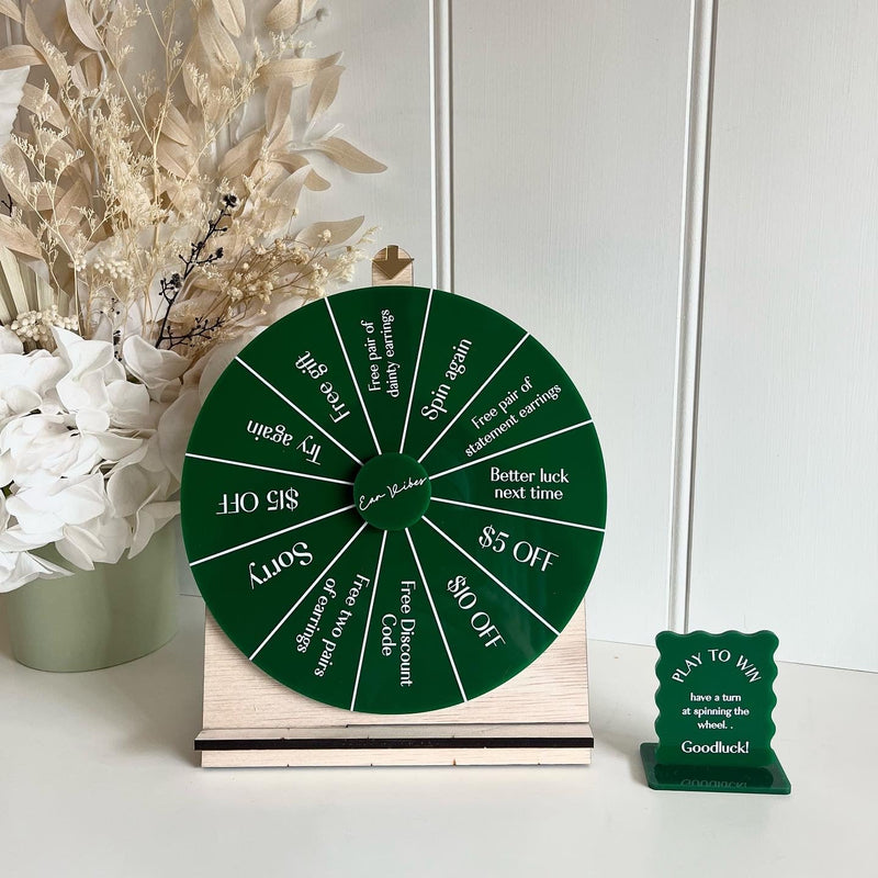Spin the wheel - Blank or Custom Style - Small Size - Luxe Decor by Lisa