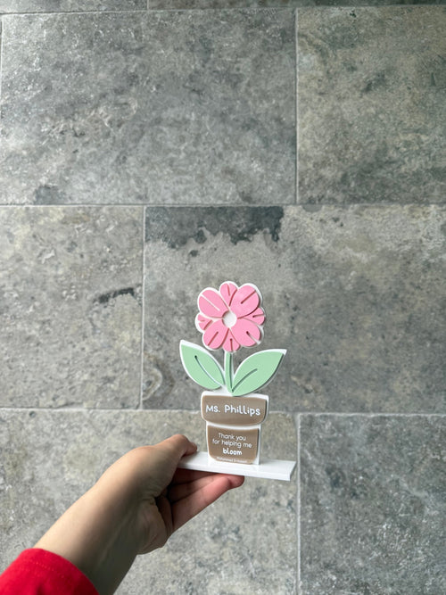 Teachers 3D Flower Pot - Custom - Luxe Decor by Lisa