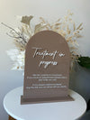 Treatment in Progress Business Sign Freestanding - Luxe Decor by Lisa