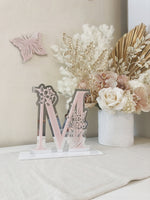 3D Floral Freestanding Letter - Luxe Decor by Lisa