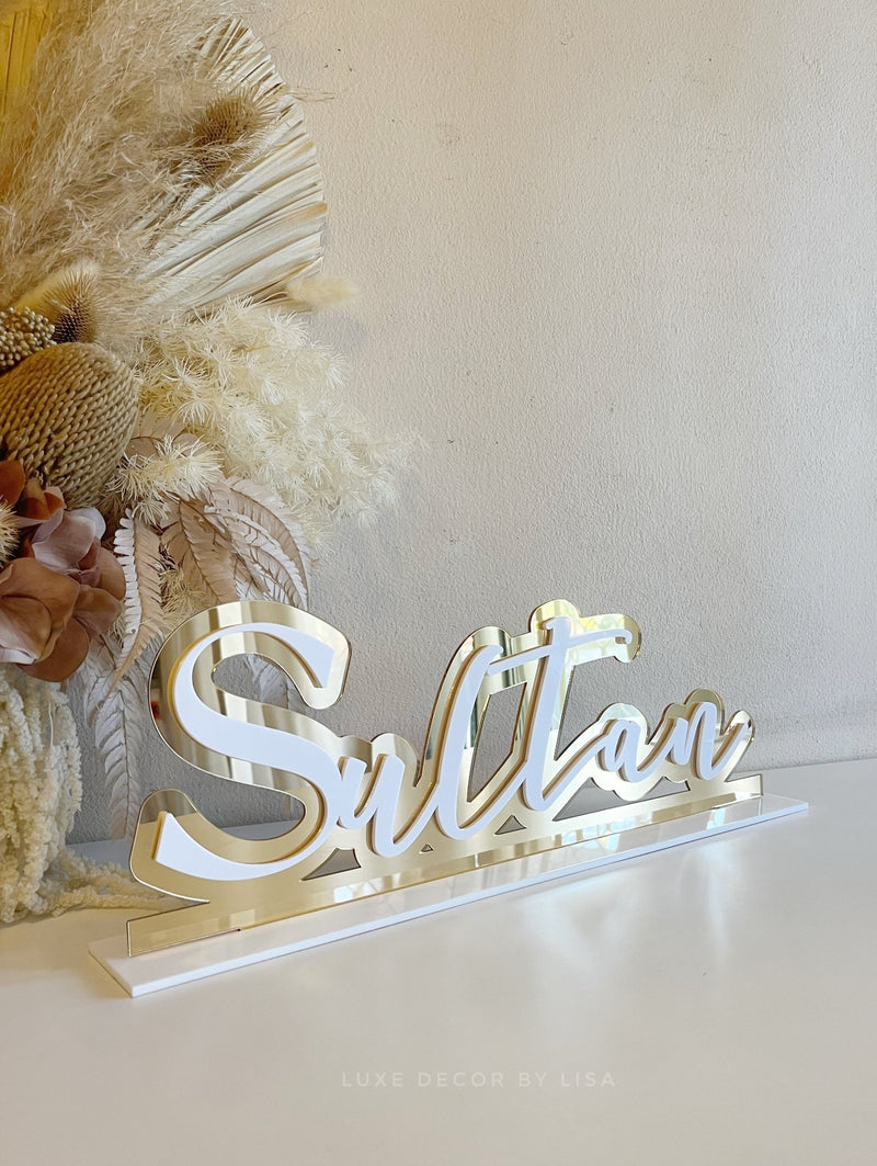 3D Names Freestanding - Acrylic - Luxe Decor by Lisa