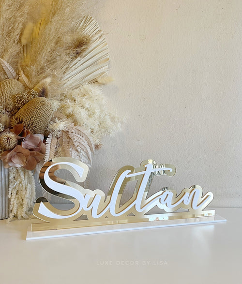 3D Names Freestanding - Acrylic - Luxe Decor by Lisa