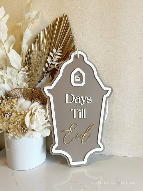 3D Spinning Days Till Eid Lantern Style 1 Countdown - Luxe Decor by Lisa