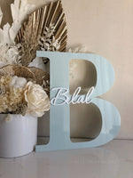Acrylic Initial With Cursive Name - Wall Hanging - Luxe Decor by Lisa
