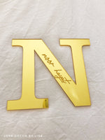 Acrylic Initial with Engraved Name - Luxe Decor by Lisa