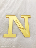 Acrylic Initial with Engraved Name - Luxe Decor by Lisa