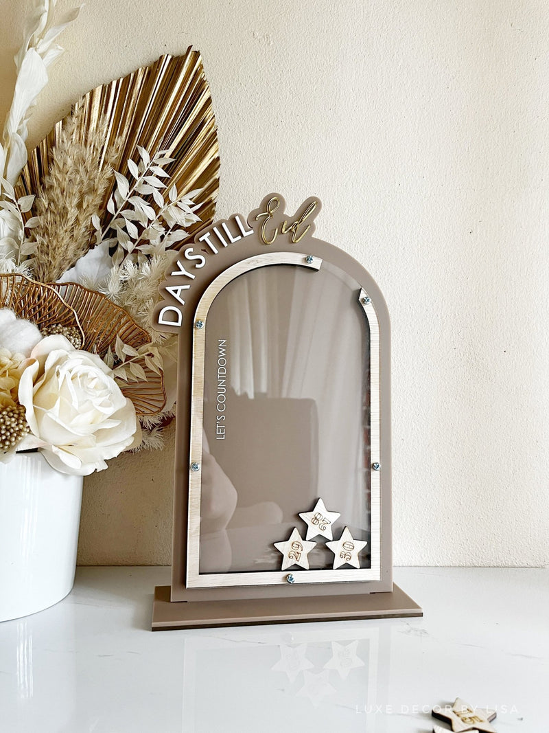 Arched Ramadan Dropbox Countdown Till Eid Jar Freestanding - Luxe Decor by Lisa
