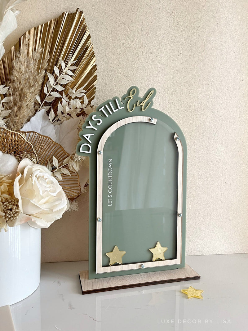 Arched Ramadan Dropbox Countdown Till Eid Jar Freestanding - Luxe Decor by Lisa