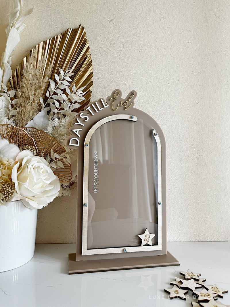 Arched Ramadan Dropbox Countdown Till Eid Jar Freestanding - Luxe Decor by Lisa