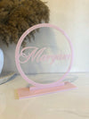 Custom Acrylic Ring - Freestanding 25cm - Luxe Decor by Lisa