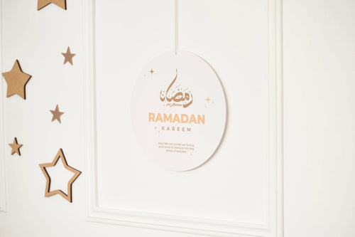 Double Sided Ramadan + Eid Printed Sign Style 1 - Luxe Decor by Lisa