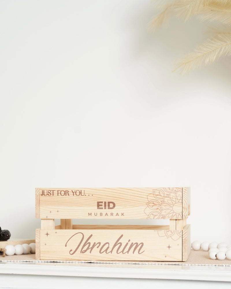 Eid Wooden Crate Gift Boxes - Style 1 - Luxe Decor by Lisa