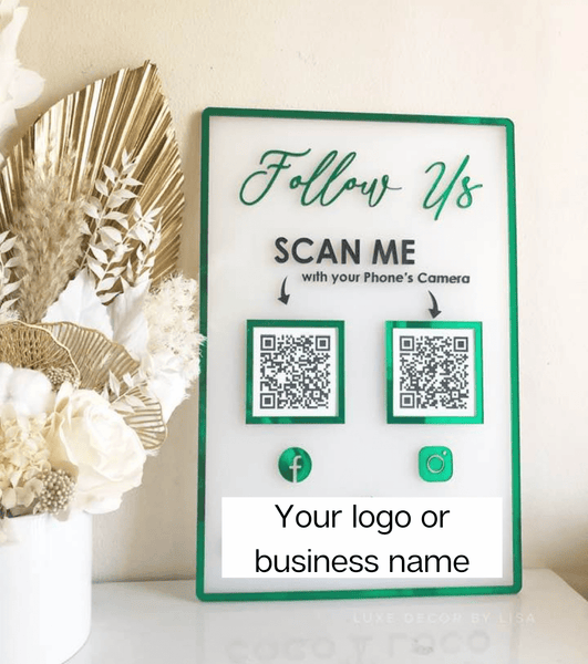 Extra Large QR Code Sign – Luxe Decor by Lisa