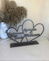 Family Double Hearts Freestanding - Luxe Decor by Lisa