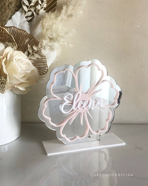 Flower 3D Name Plaque - Luxe Decor by Lisa
