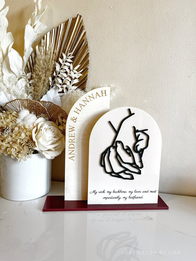 His & Hers Arched Couples Sign style 1 - Luxe Decor by Lisa