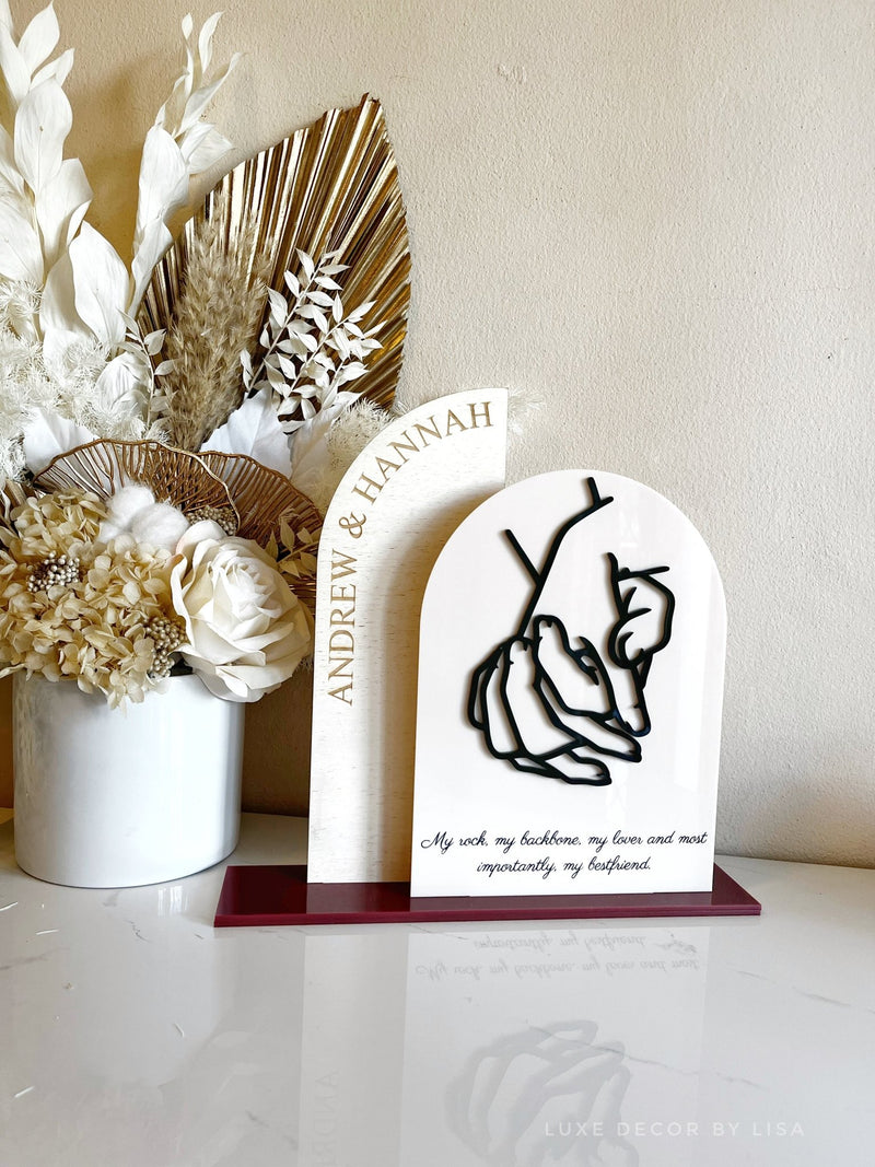 His & Hers Arched Couples Sign style 1 - Luxe Decor by Lisa