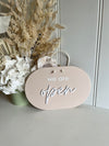Oval Open/Closed Sign - Double Sided 2