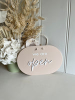 Oval Open/Closed Sign - Double Sided 2